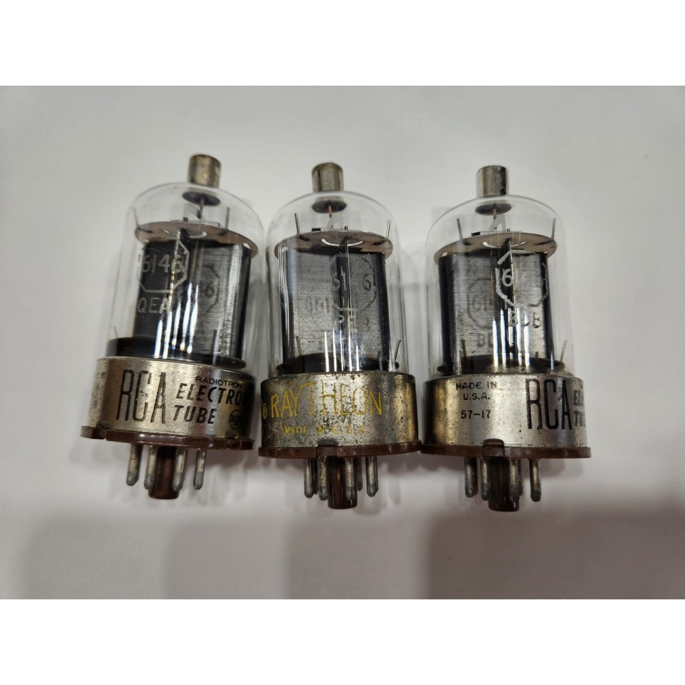 Two RCA One Raytheon 6146 Ham Vintage Radio‎ Tubes (untested) QEA PEB BDB